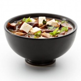 Miso Soup with Tofu and Wakame Seaweed