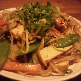 Egg Noodles with Tofu and Vegetables