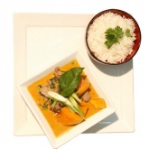 Sirloin in Red Curry, Coconut Milk and Pumpkin