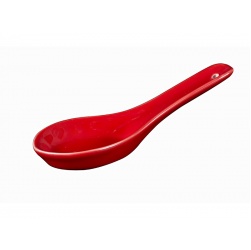 Chinese Red Porcelain Spoon