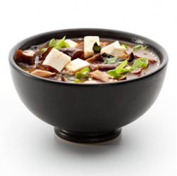Miso Soup with Tofu and Wakame Seaweed