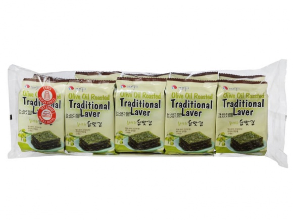 Olive Oill Laver Seasoned Seaweed Snack 10 packs \ 4g